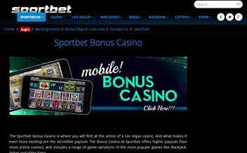 Screenshot 1 Sportbet Casino