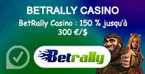 BetRally Casino: 150% jusqu’à 300€/$