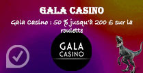 Gala Casino: 50% jusqu’à 200£ sur la roulette 