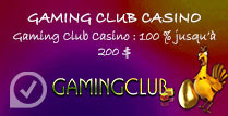 Gaming Club Casino: 100% jusqu’à 200$