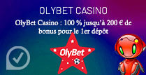 OlyBet Casino: 100% jusqu’à 200 € de bonus pour le 1er dépôt